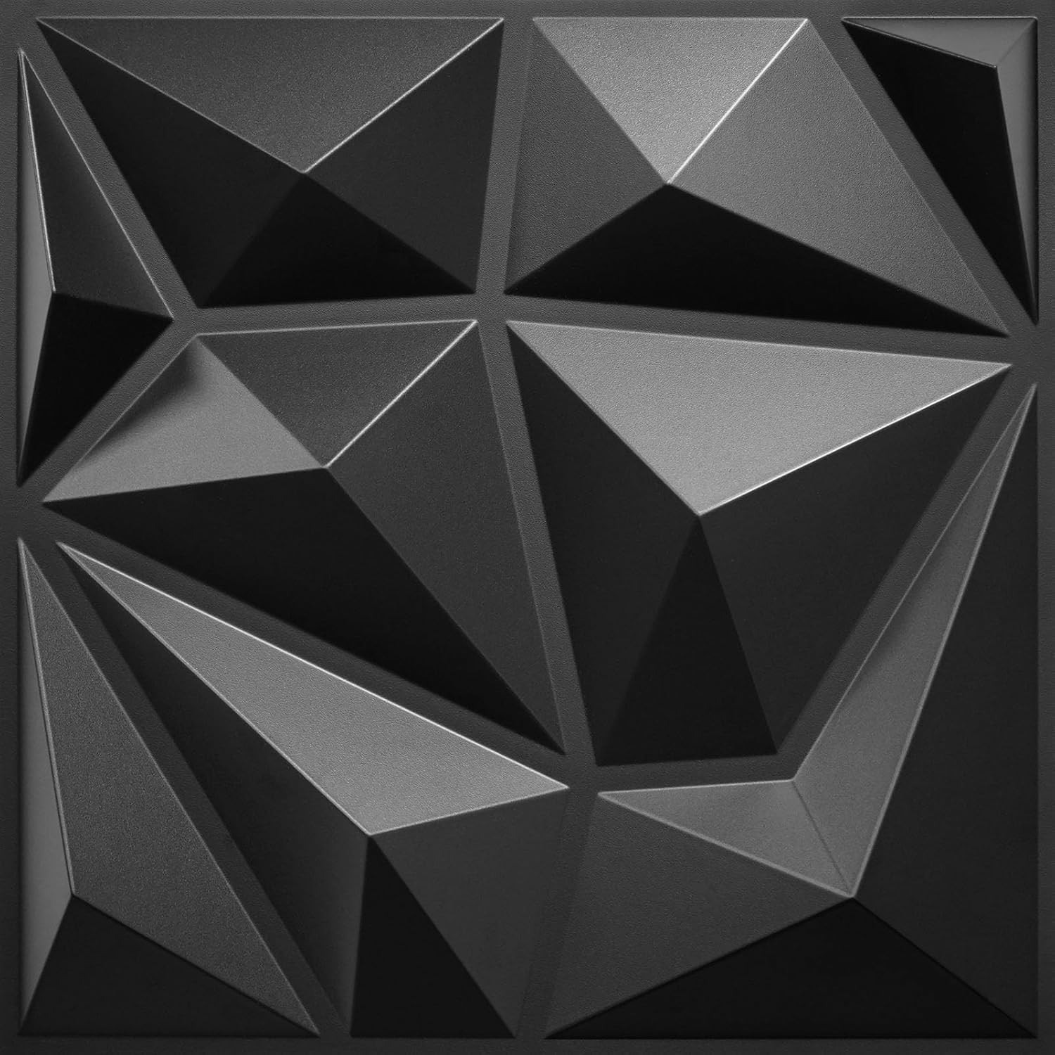 33 Pack Decorative 3D Wall Panels Interior Wall Decor,12"x12" Black Diamond