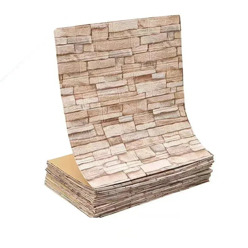 3D Self-Adhesive Wallpaper 70Cm*1/5/10M Continuous Waterproof Brick Wall Sticker