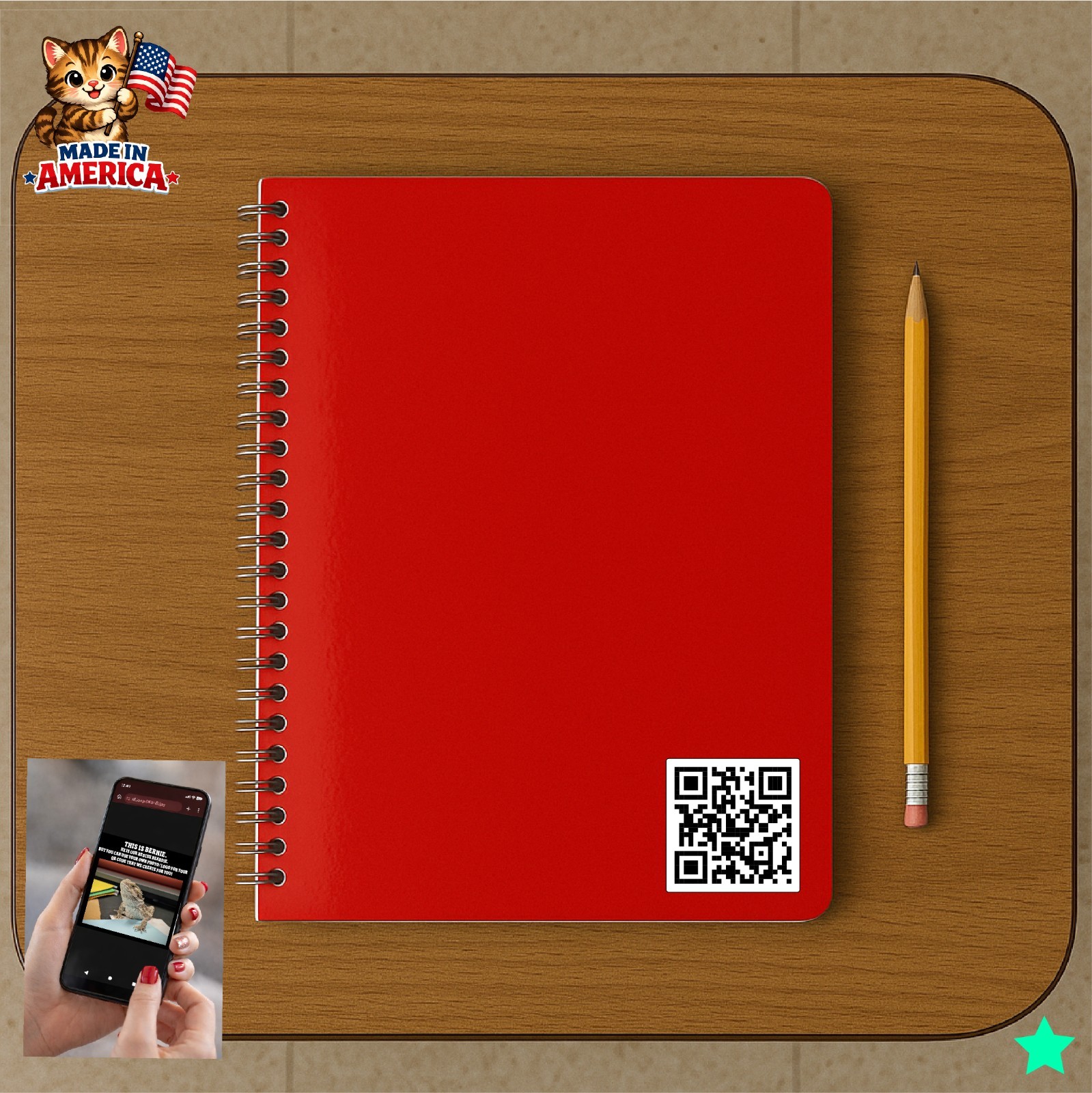 Custom QR Code Decal Sticker Link to YOUR PHOTO Advertise Fun Picture Share Scan