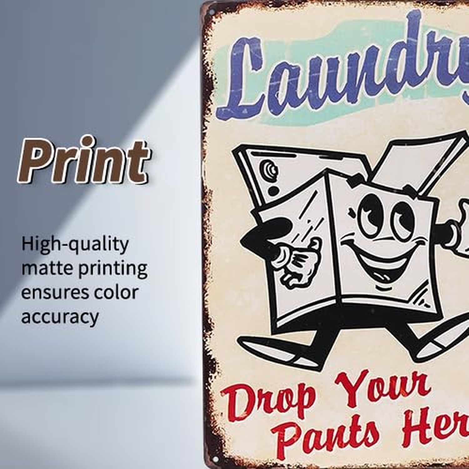 dingleiever-Laundry Drop Your Pants Here Metal Sign Vintage Garage Wall Decor…