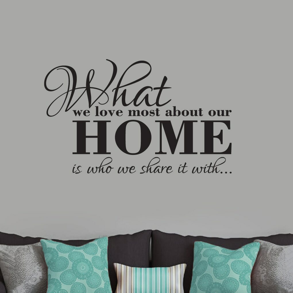 What We Love Most About Our Home Wall Decal – Entryway, Family, Living Room, Art