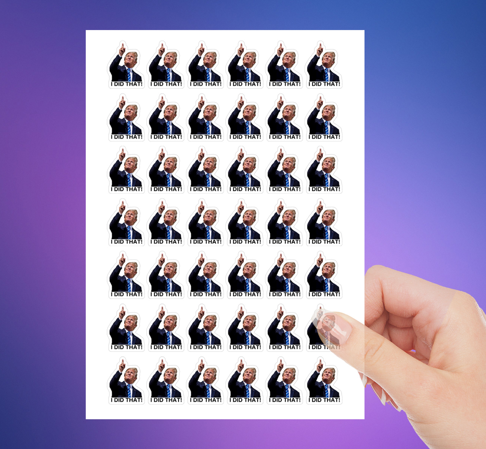 42 PCs "I did that" Trump Sticker Pack – Trump Meme – Trump Decals – 1.0 x 1.2"