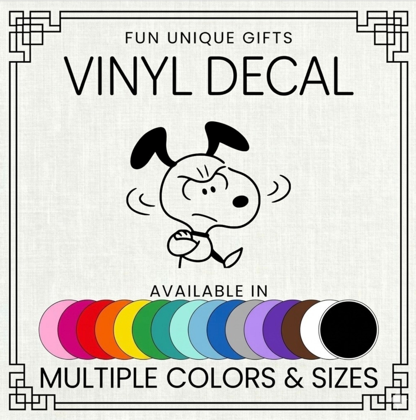 Snoopy Vinyl Decal Sticker -Multiple Colors & Sizes- SHIPS FREE!