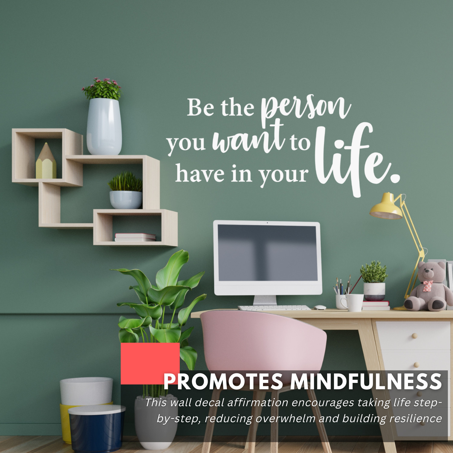 Be the Person You Want Wall Sticker Inspirational Quote Vinyl Decal Removable Ar