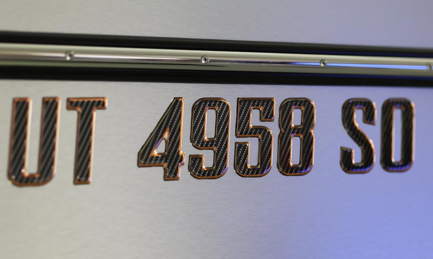 Carbon Fiber Bronze Boat & Jet Ski Registration Numbers 3D Raised Waterproof 3"