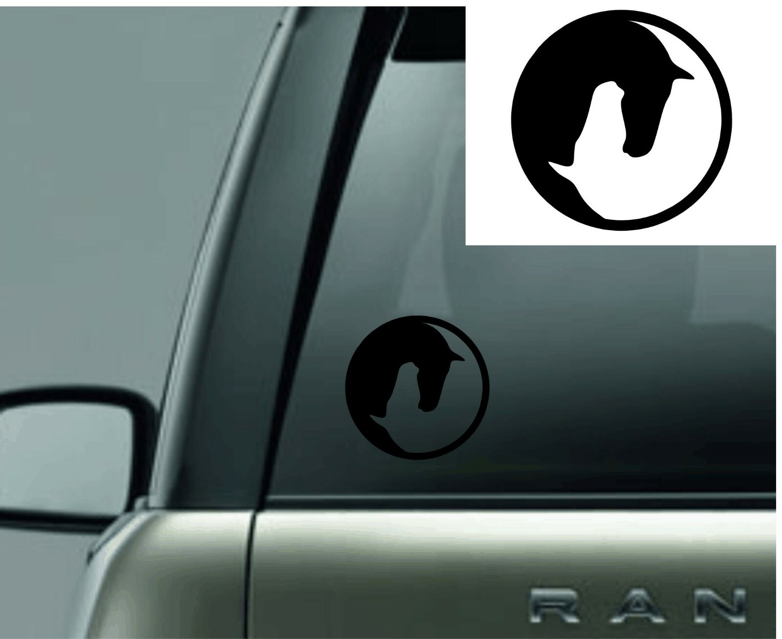 Yin Yang Horse Vinyl Decal Sticker Car Truck Window Yeti Tablet Laptop Trailer