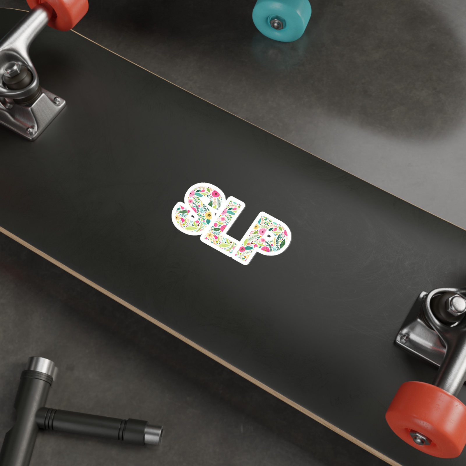 Floral SLP Sticker Gift SLP, Cute Speech Path Sticker Gift, Die-Cut Vinyl SLP