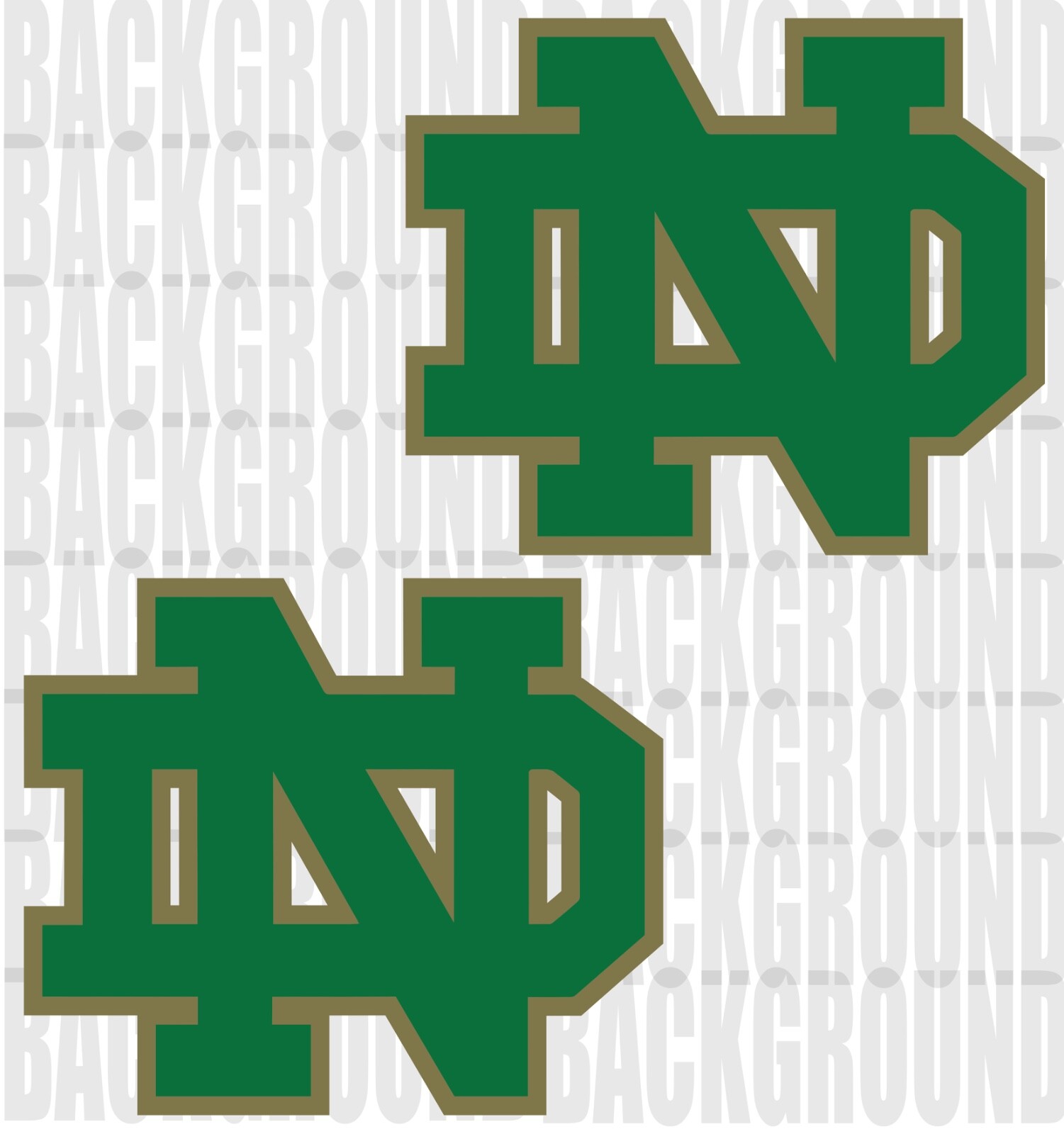 2 University of Notre Dame ND Cornhole Decals LARGE 12.5×10.5" Stickers