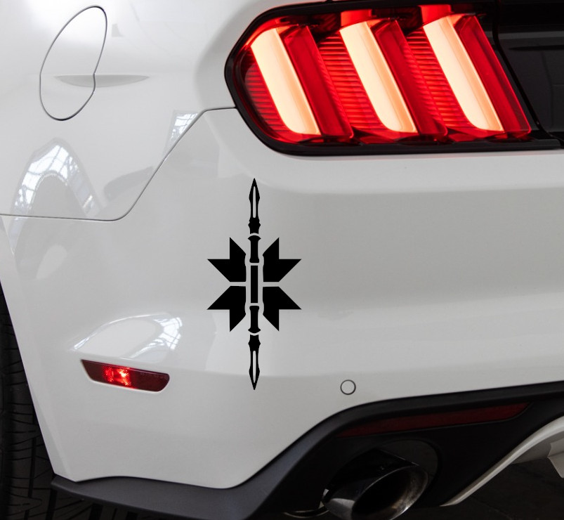 Arc Staff Destiny Hunter Super Indoor/Outdoor Vinyl Decal Matte Black/White