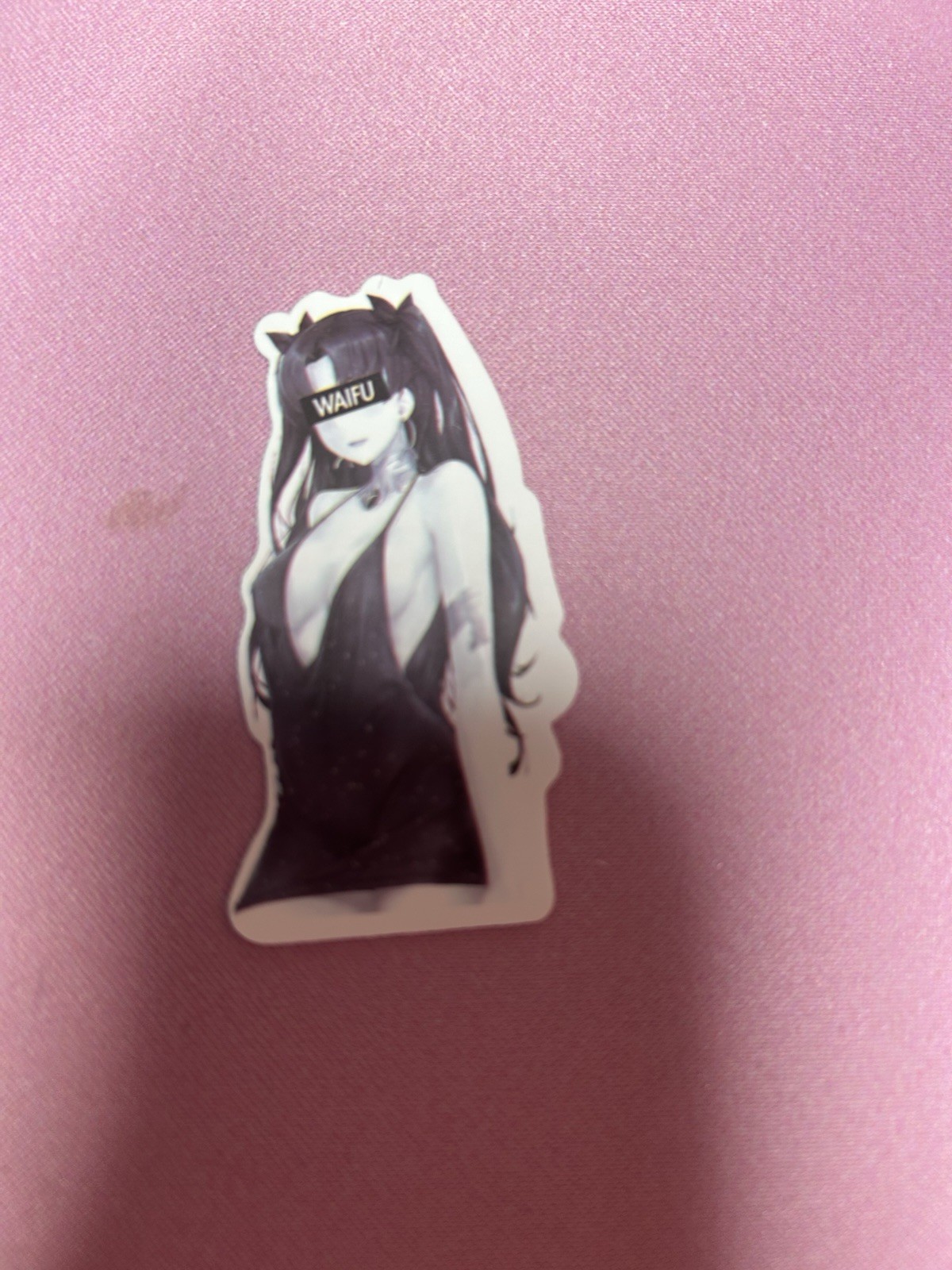black and white waifu lewd stickers #15