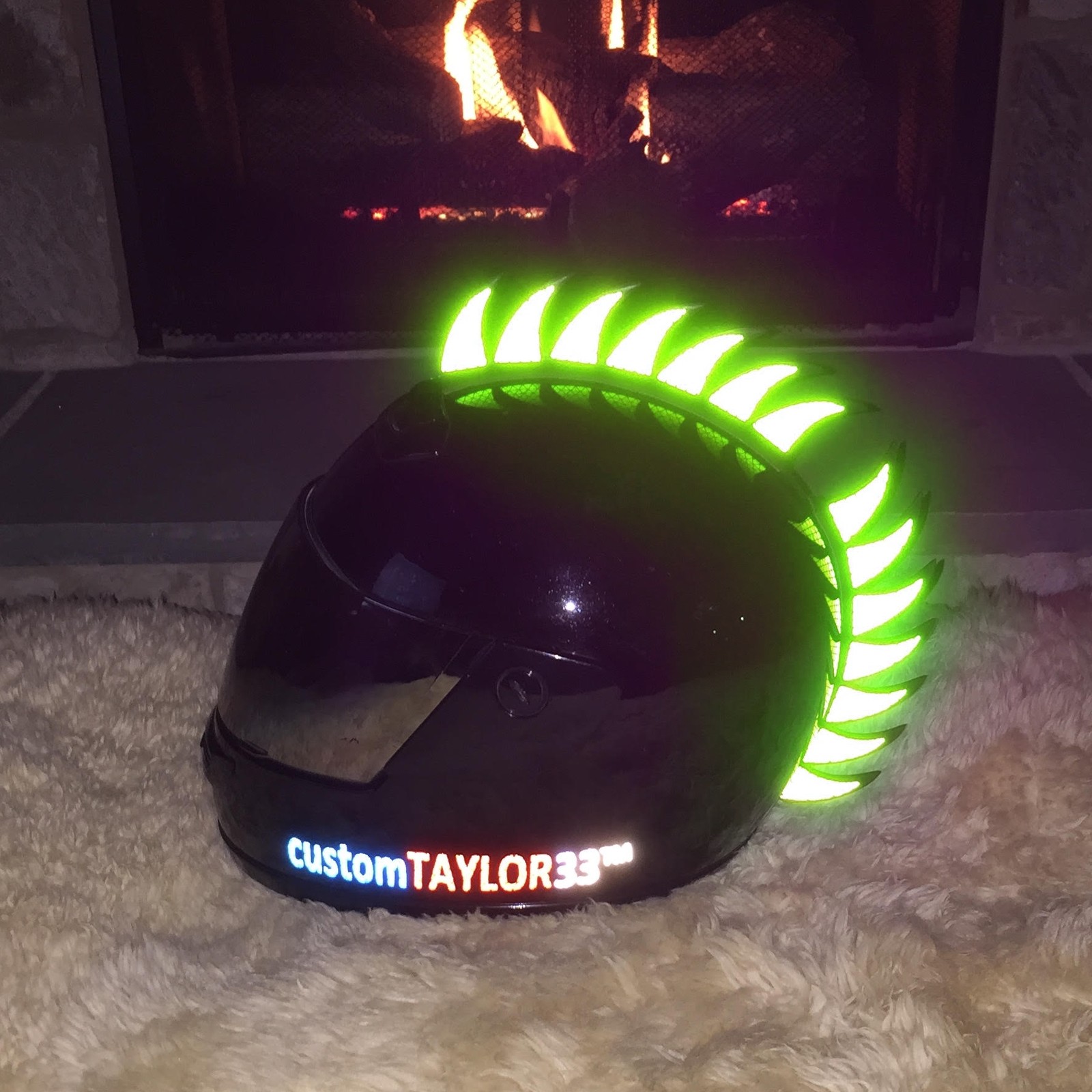 Reflective DECALS For Rubber Helmet Warhawks Dirtbike Motorcross Motorcycles Saw