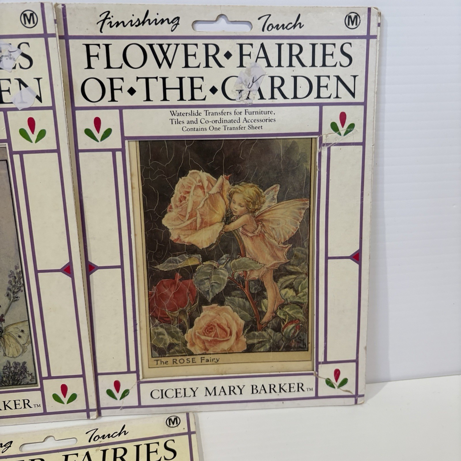 Flower Fairies Of The Garden Cicely Mary Barker 6” Water Transfer Decal 1991