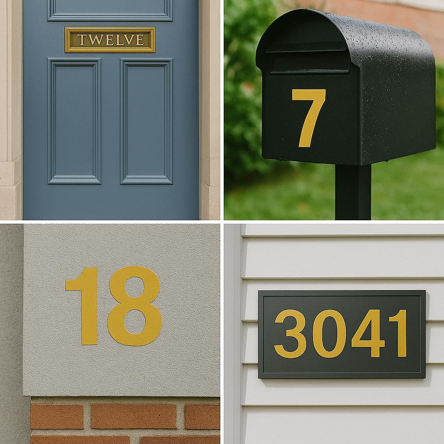 8 Sheets 4 Inch Number Stickers 0-9 – Waterproof Vinyl Self Adhesive Numbe