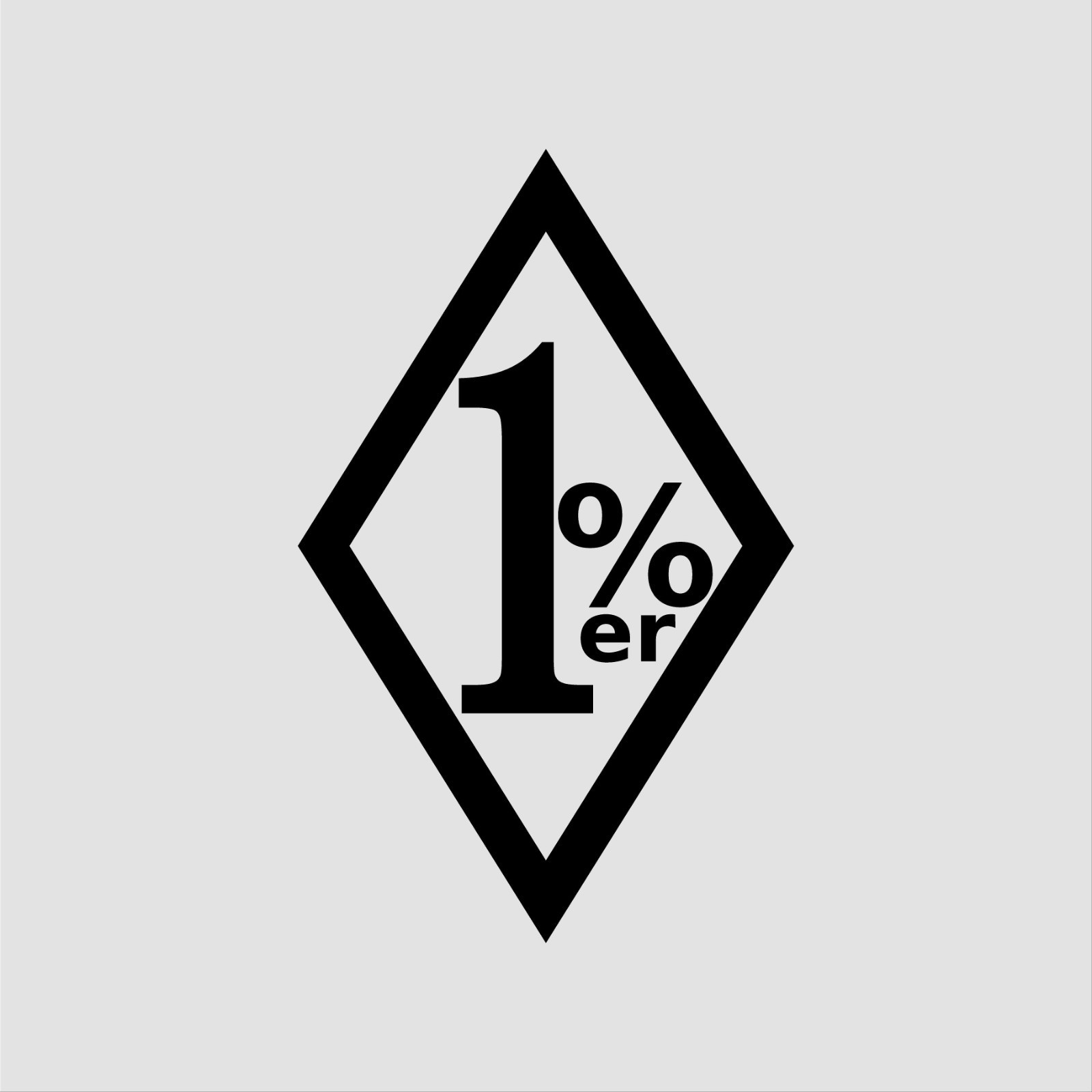 1%er One Percent Outlaw motorcycle club Biker Vinyl Sticker Decal Free Shipping