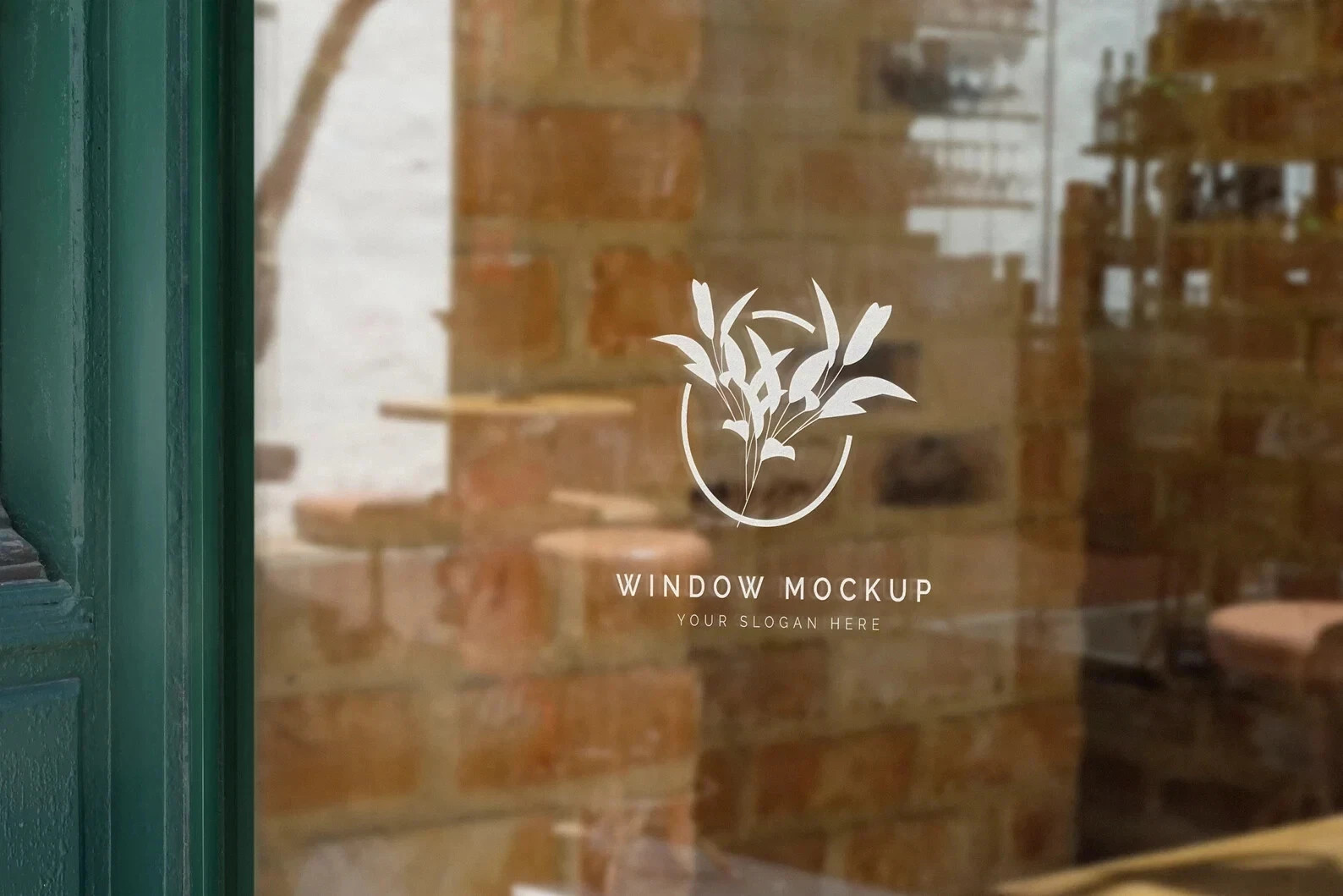 VΛ Custom Store Window Mockup Decal Logo Sticker Business Sign Peel & Stick