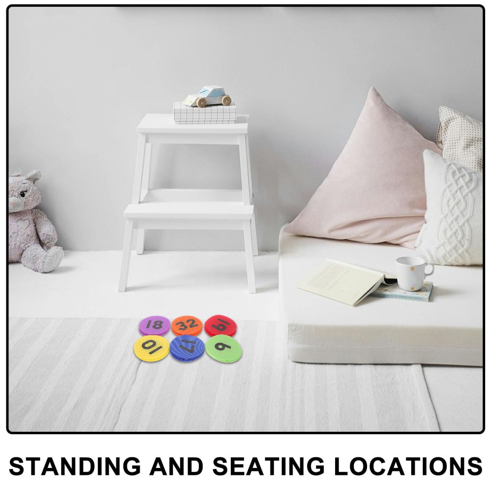 36 Sheets Floor Numbered Dots Self Adhesive Marker Carpet Markers for Kids