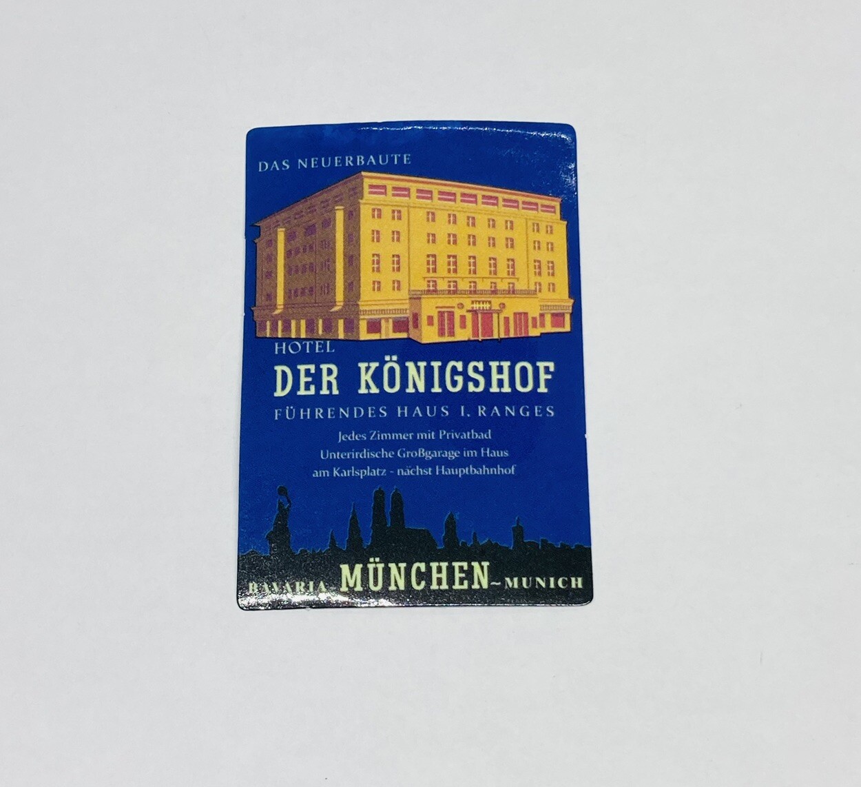Hotel Des Konigshof Sticker Germany Art Decal Vinyl Travel Souvenirs Tc6
