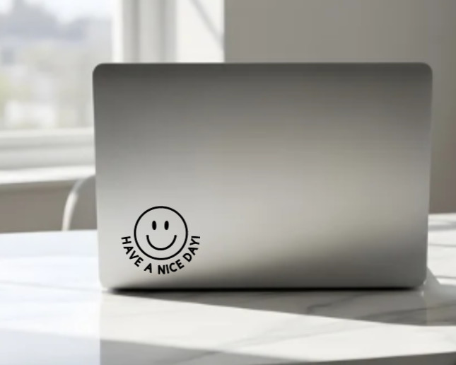 Have A Nice Day Smiley Face Vinyl Decal Bumper Sticker Car Window Mirror Laptop