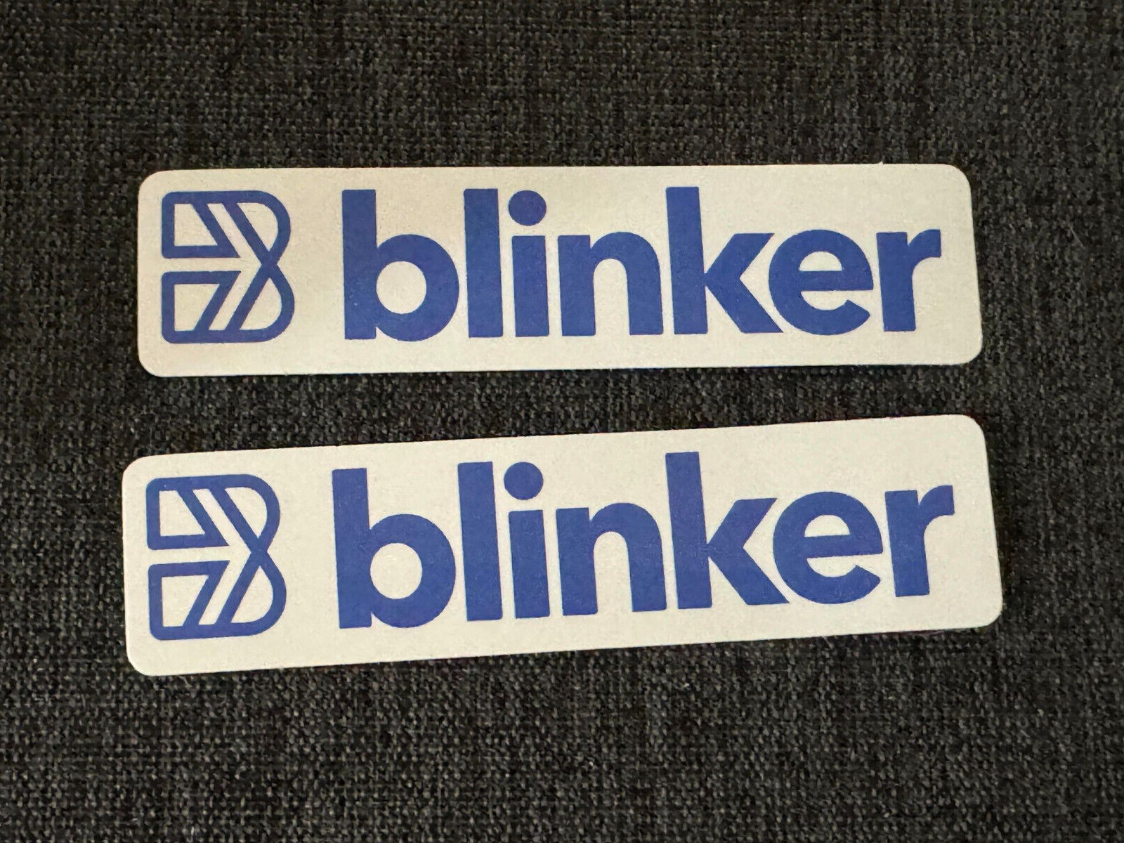 Lot (2) BLINKER 3/4" x 3 3/8" Band Logo STICKERS Blue FAST! FREE SHIP!