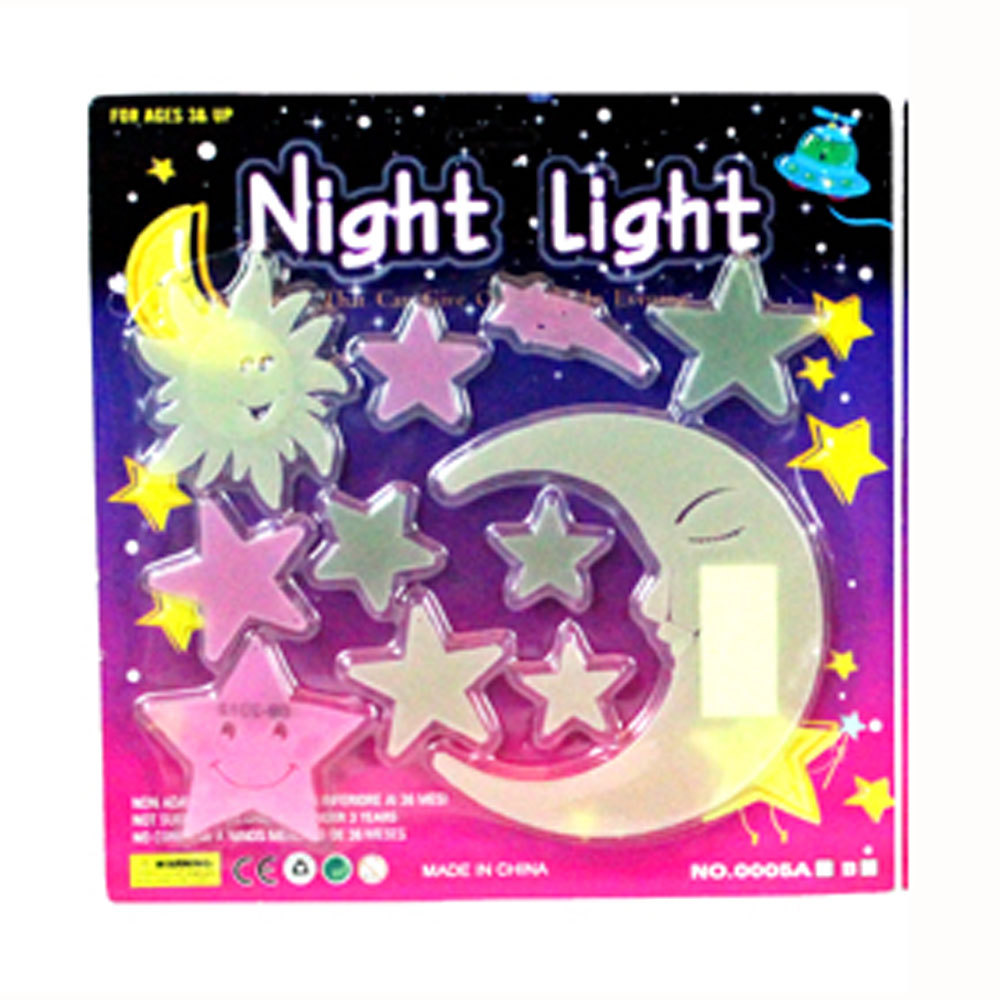 23 Piece Glow In The Dark Stars Moon Sun Planet Decor Room Wall Ceiling Stickers