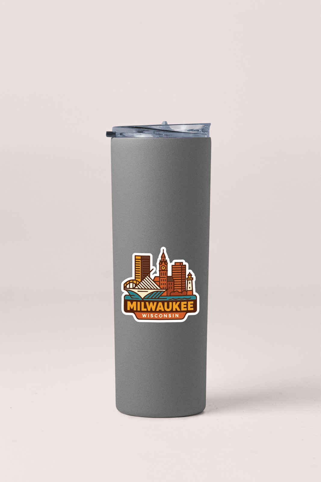 Milwaukee Wisconsin Sticker Decal Vinyl Die-Cut City Skyline Landmark Design