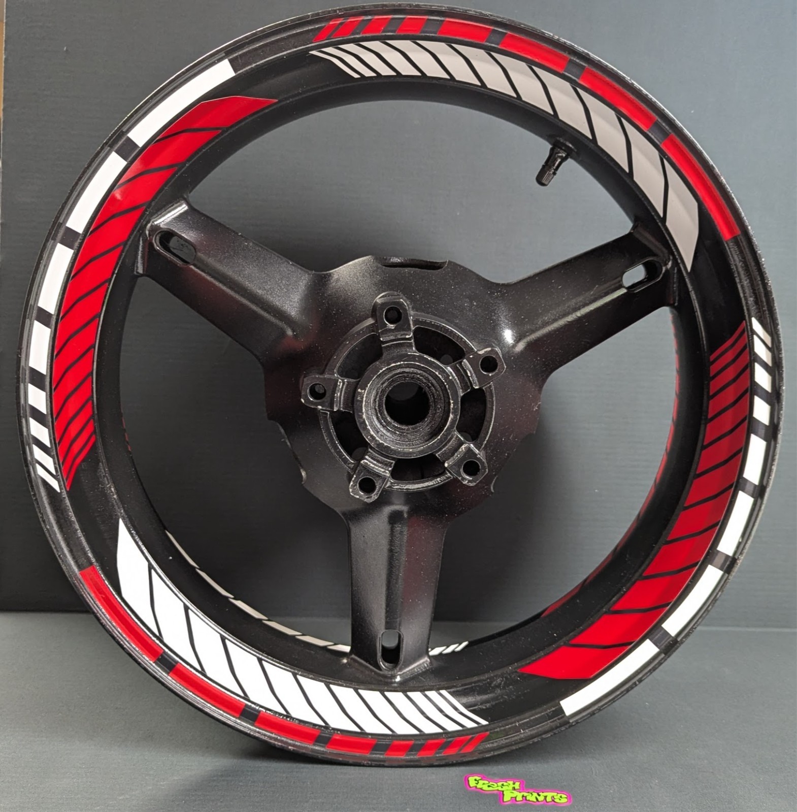 RED & WHITE Wheel Wrap Rim Stripes Inner Decals Tape Stickers for CBR 1000RR
