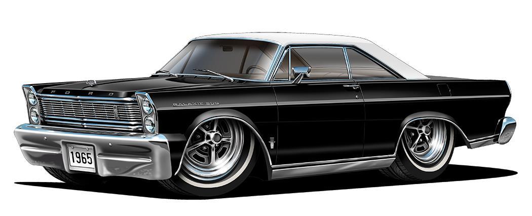 1965 Ford Galaxie 500 GARAGE SIGN Wall Art Graphic Sticker