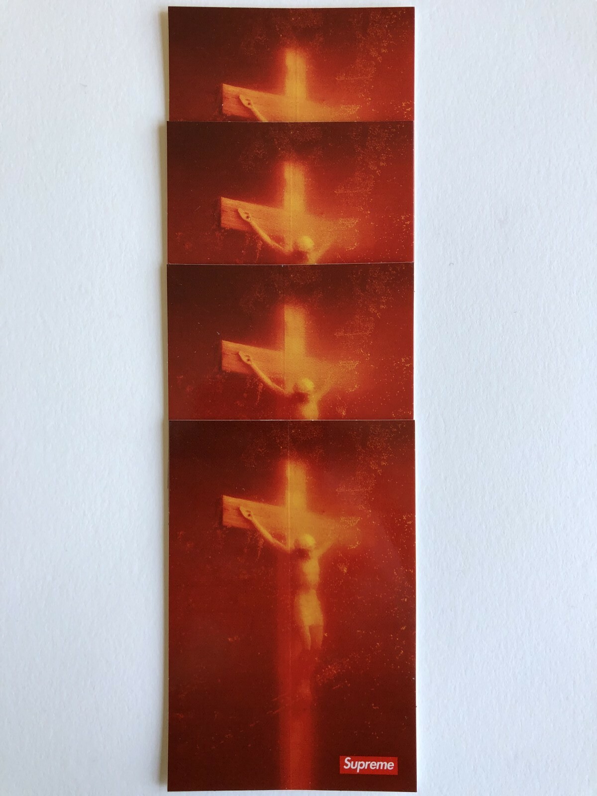 Supreme Piss Christ Sticker Andres Serrano 100% Authentic FW17 Season