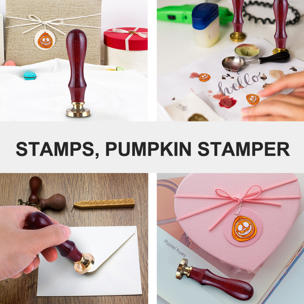 Halloween Sealing Wax Stamp Halloween Envelopes for Wax Seal Pumpkin Wax Stamp