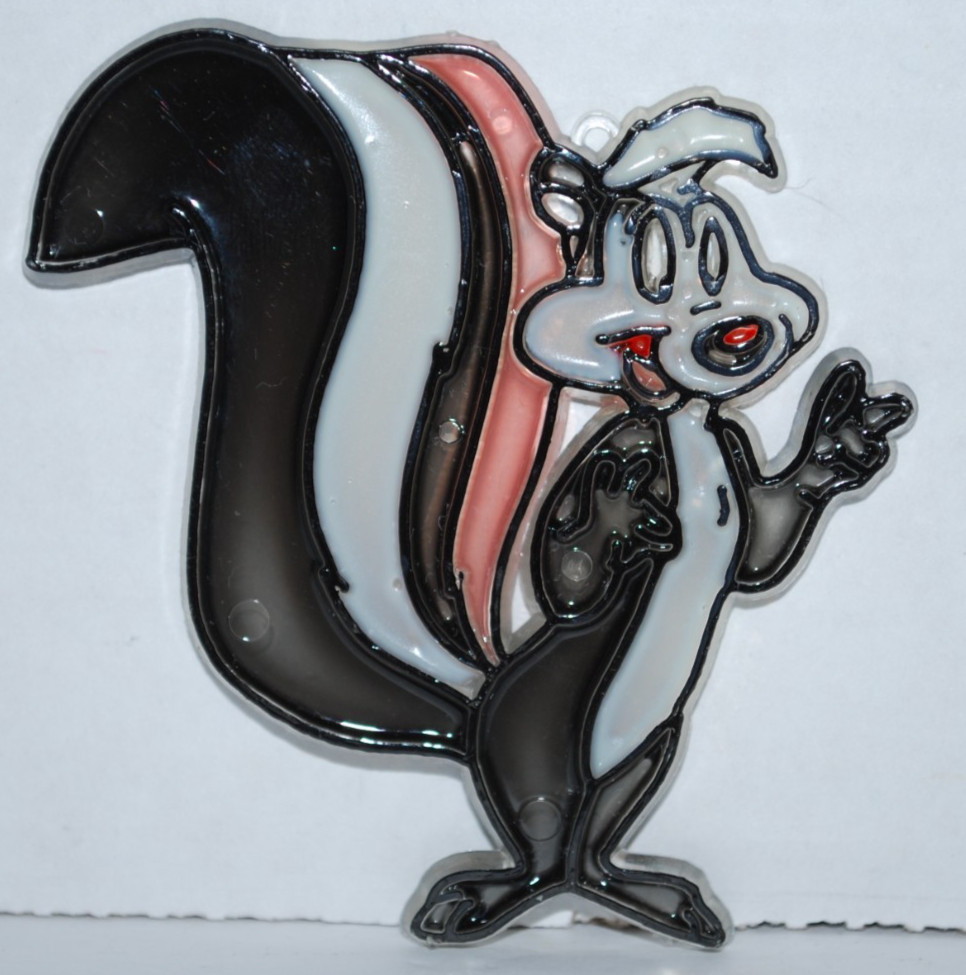 Suncatcher Pepe Le Pew Looney tunes Plastic Multicolor Approximately 3" X 3"
