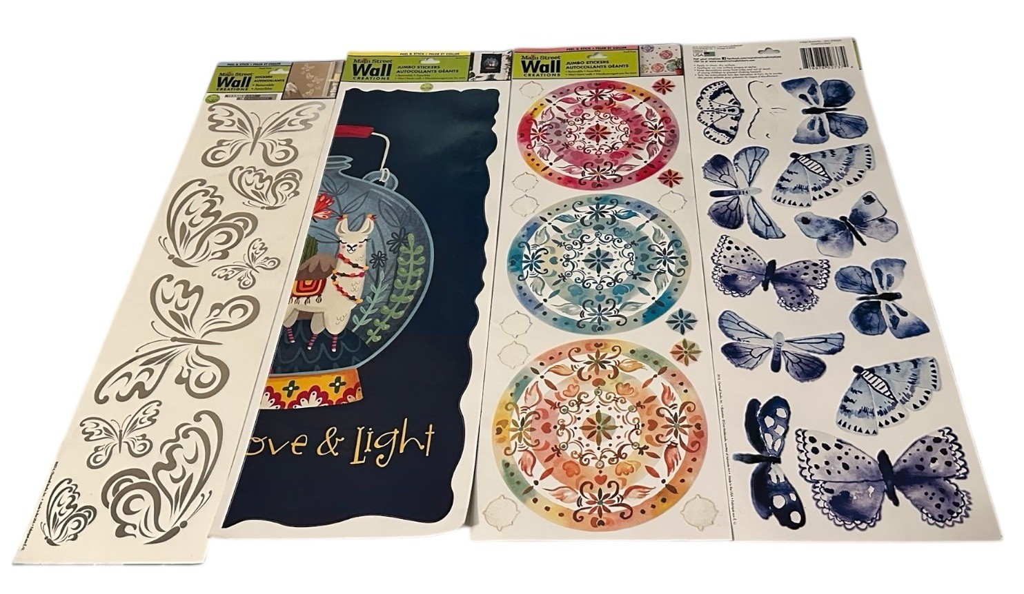 Removable Jumbo Wall Sticker Lot Of 9 – 6.25×18 Inches By Main St Creations