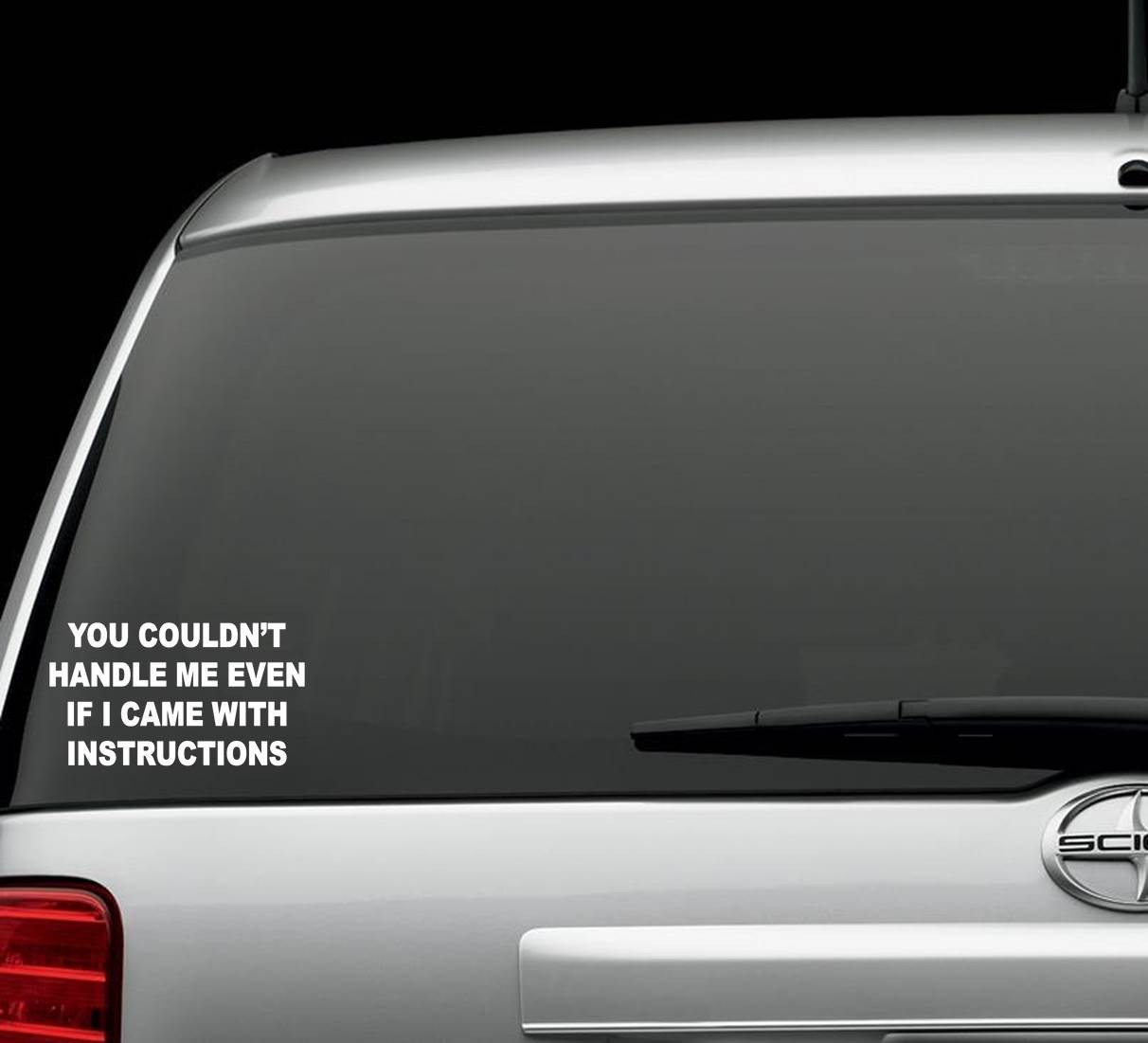 INSTRUCTIONS FUNNY QUOTE DECAL STICKER CAR TRUCK SUV ATV 4X4 BOAT WALL TRAILER