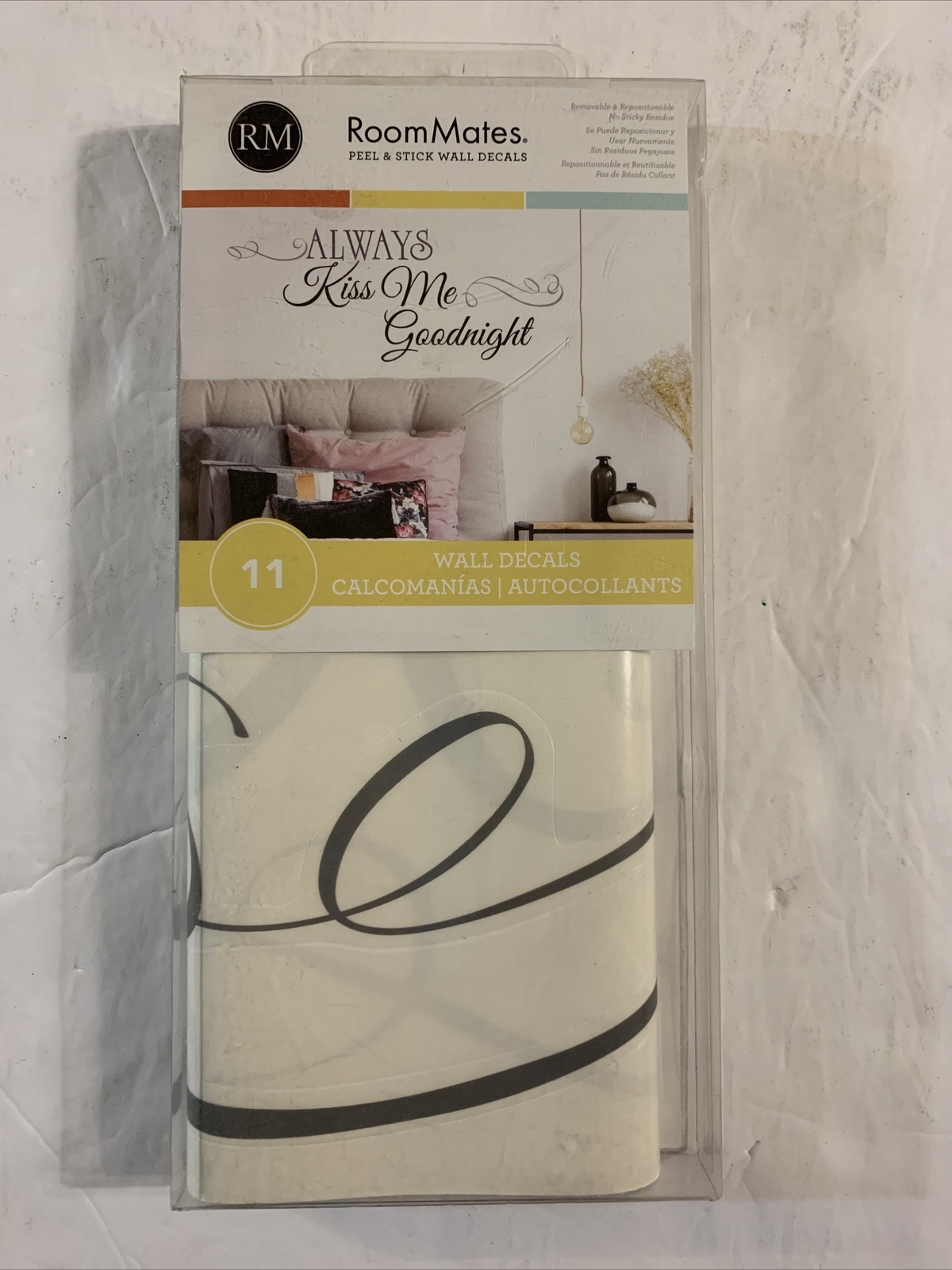 Always Kiss Me Goodnight Wall Decals Easy Remove Reusable Stickers Room Decor