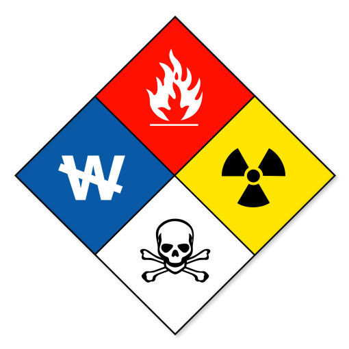 HAZMAT Hazardous Materials Danger sticker decal 5" x 5"