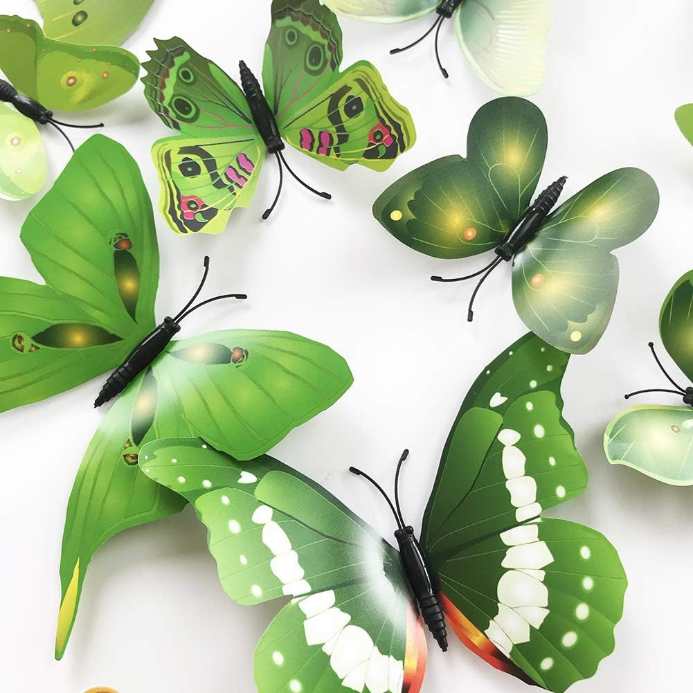 36Pcs 3D Colorful Butterfly Wall Stickers DIY Art Decor Crafts for Party Nursery