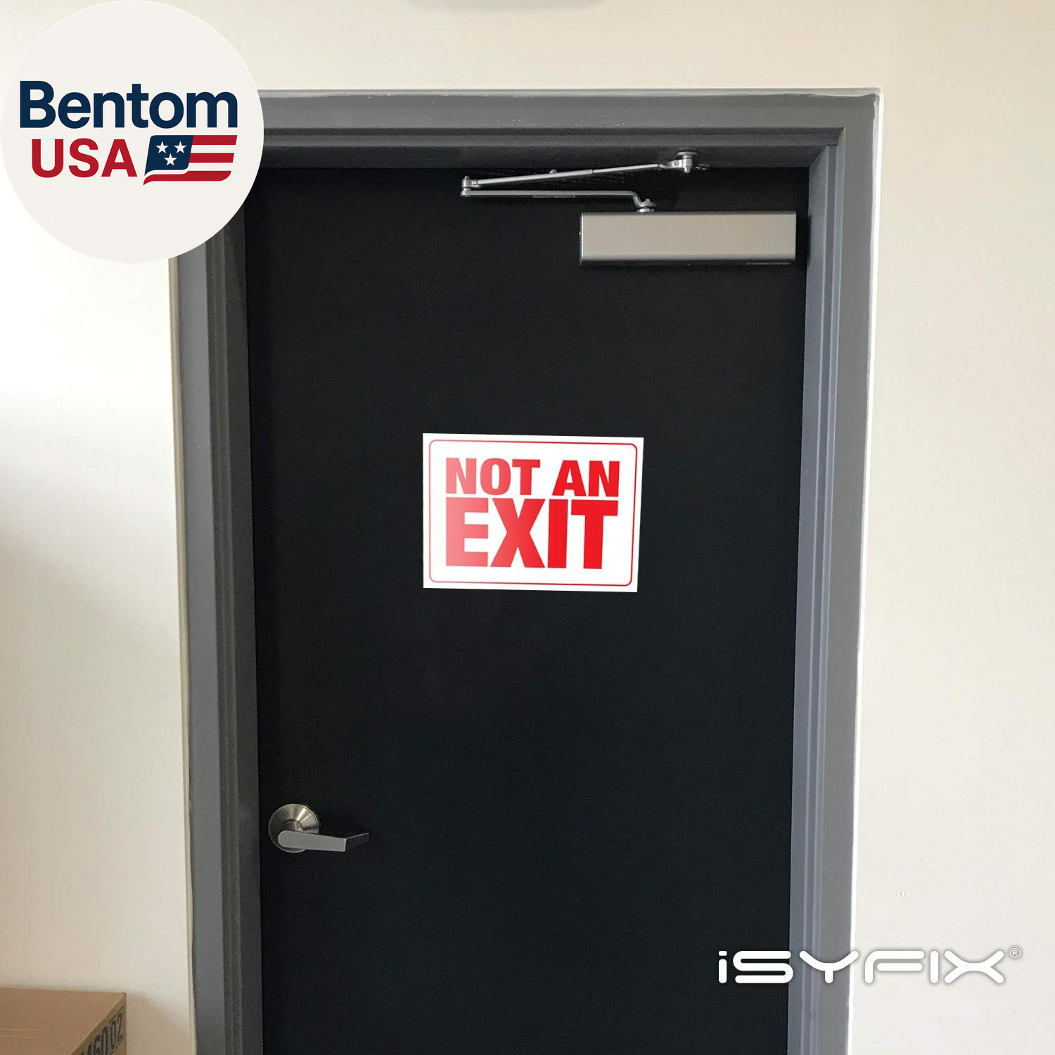 Not an Exit Stickers – 2 Pack 10X7 Inch – Premium Self-Adhesive Vinyl, Laminated