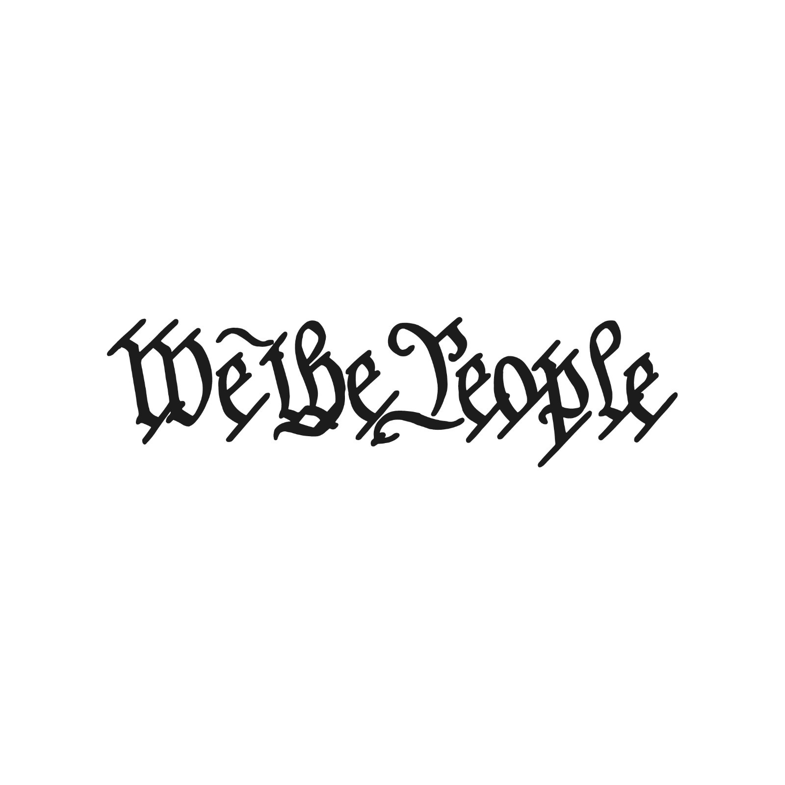 We The People Vinyl Decal Car Window Constitution text quote Sticker
