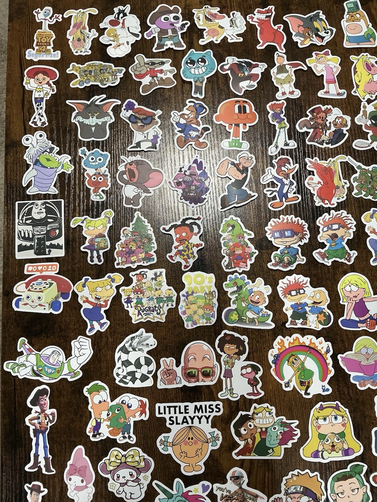 10 PCs Random 90s Kids Nostalgia Cartoon Stickers Nickelodeon Disney Marvel