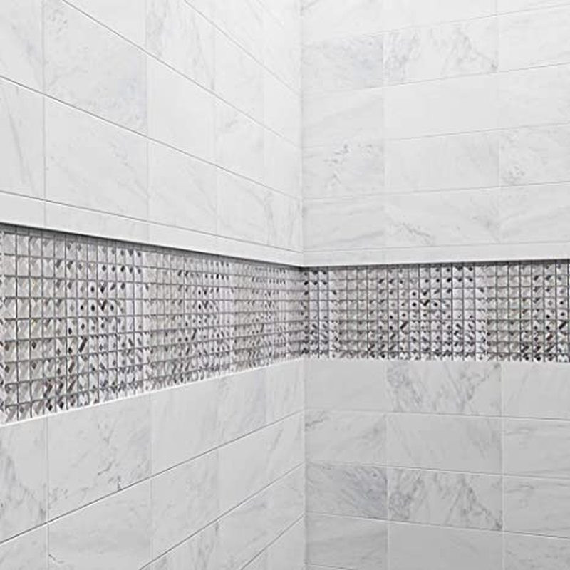 1x Mirror Glass Crystal Wall Tile Sticker Self Adhesive Diamond Backsplash Decal