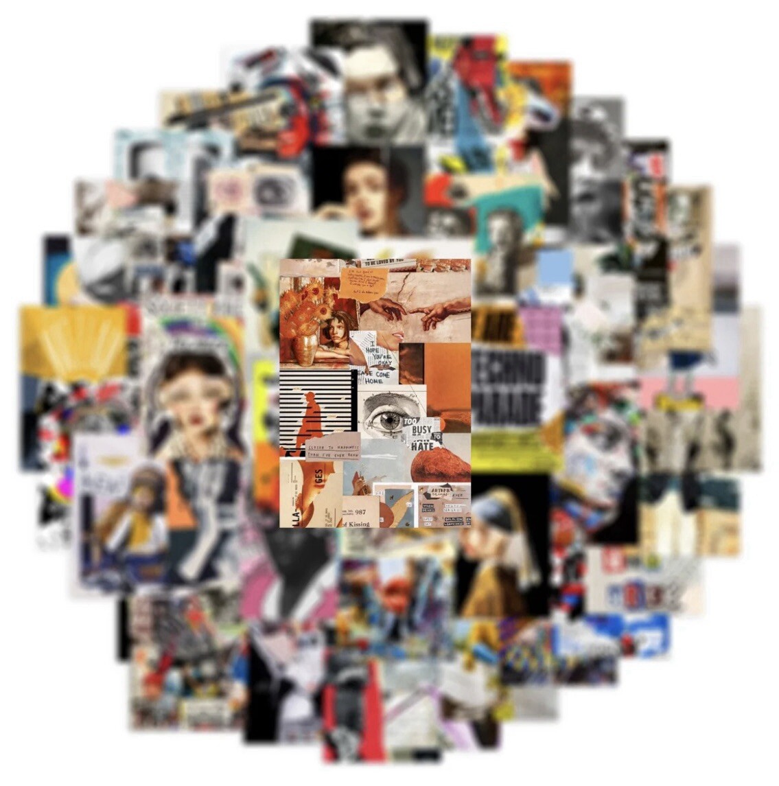 Cool Modern Art Aesthetic Stickers 50pk Skateboard Laptop Stickers Graffiti Fun