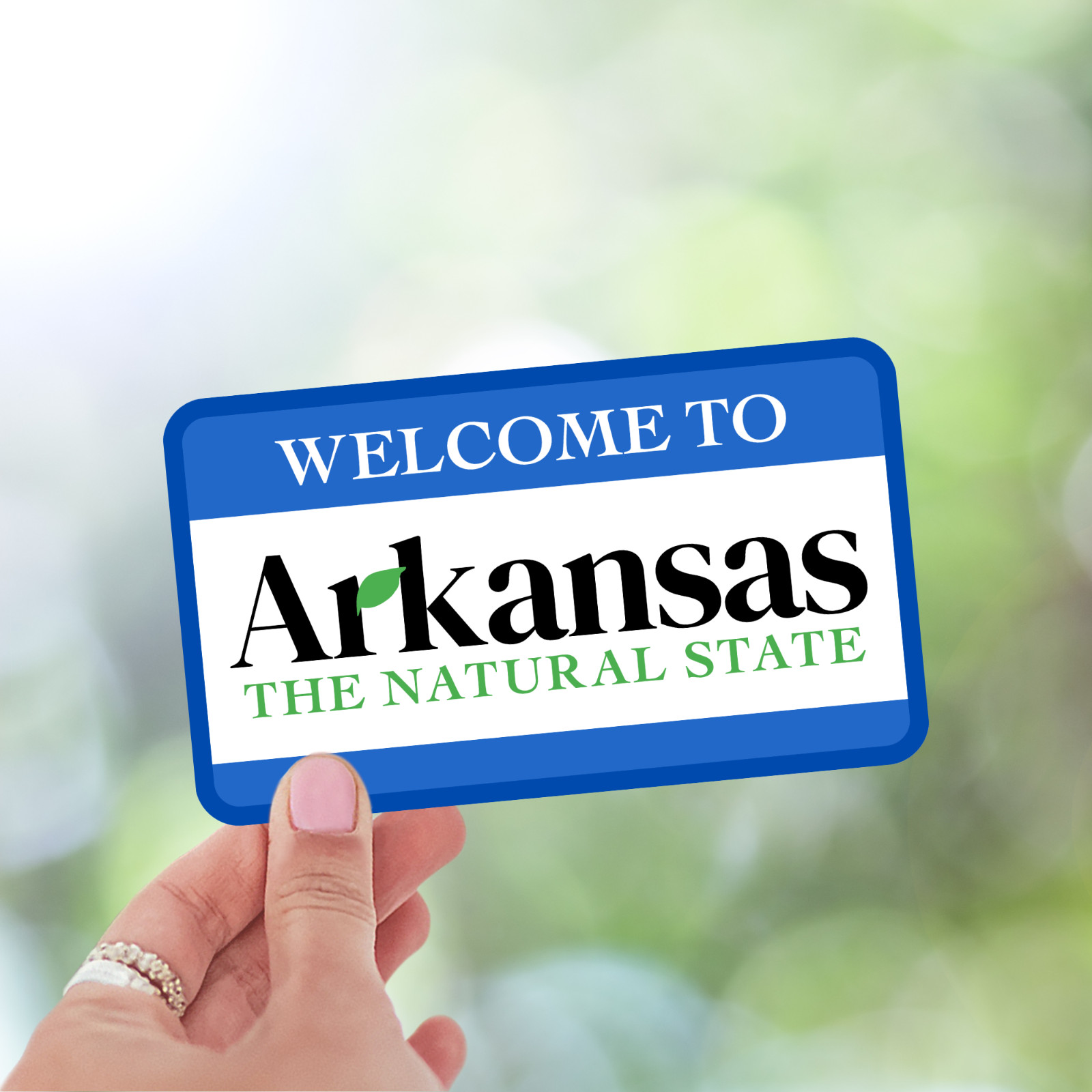 Welcome to Arkansas Sticker The Natural State Vinyl Decal Waterproof Travel