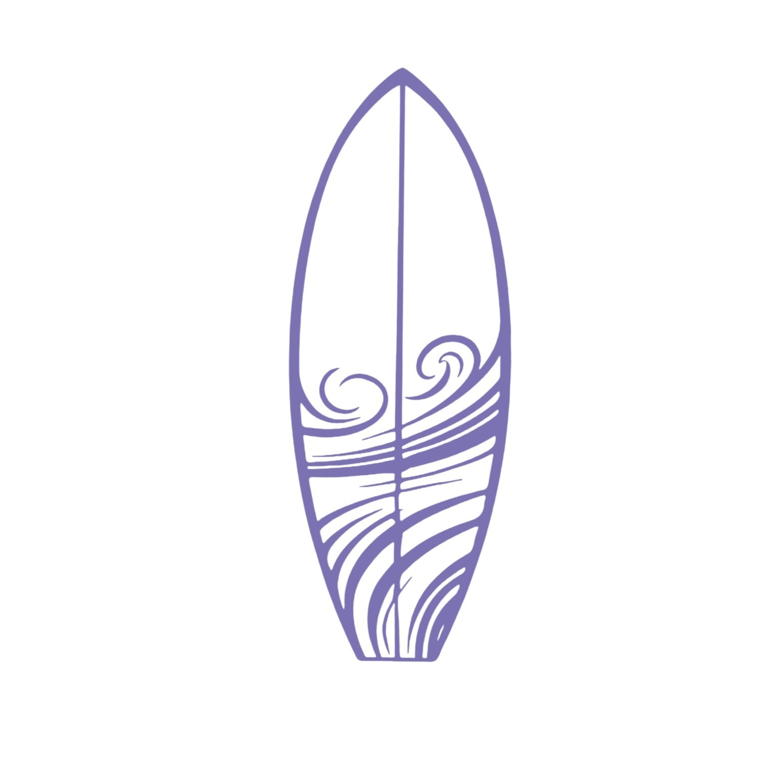 Surfboard Vinyl Decal for car Windows Laptops Any Smooth Surface design #22