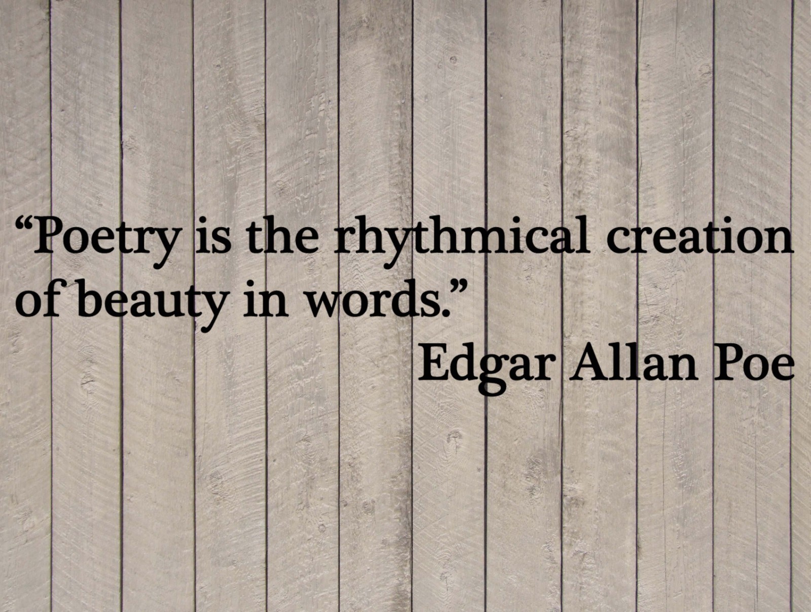 Edgar Allan Poe Poetry is the Creation of Beauty Quote Vinyl Wall Sticker Decal