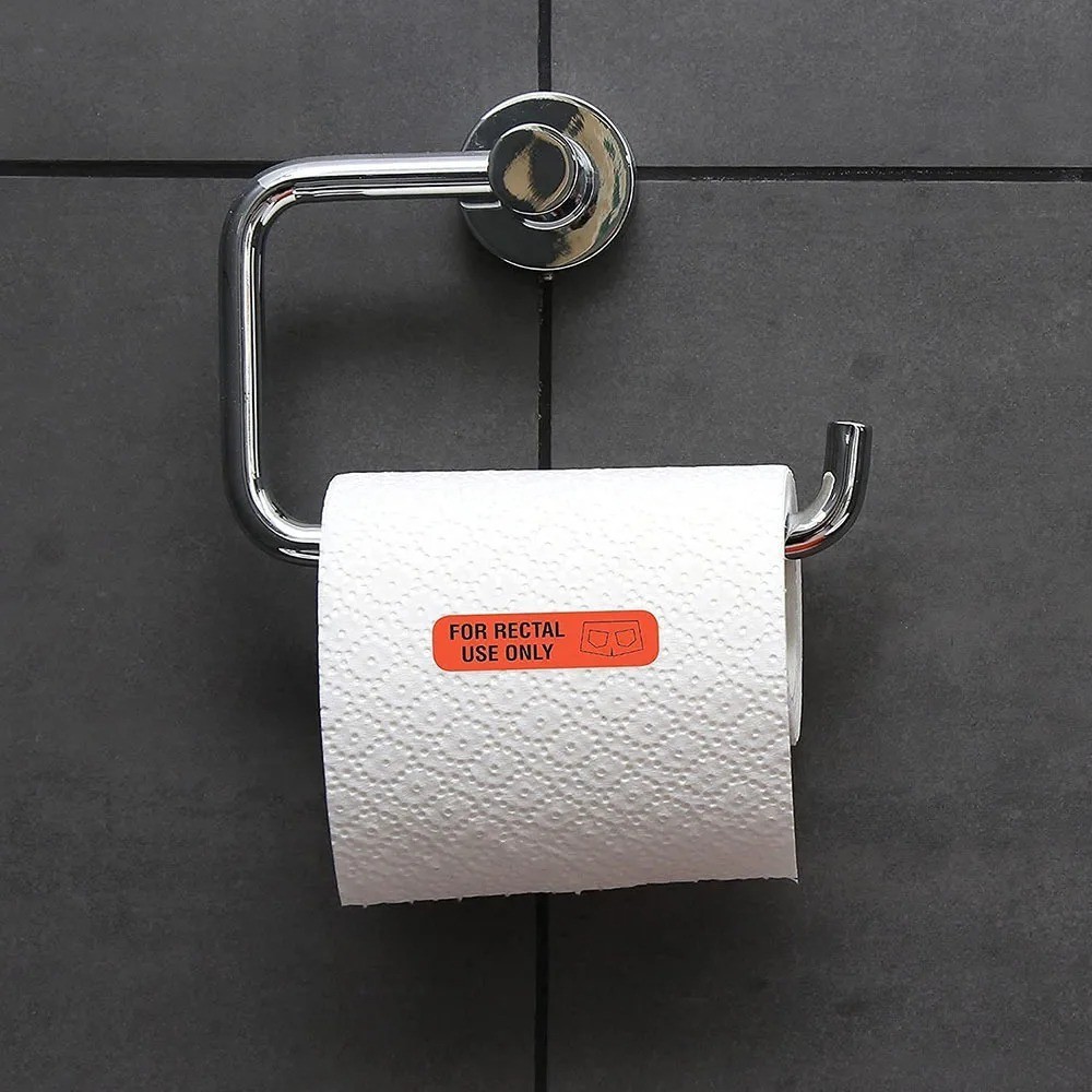 10 For Rectal Use Only Sticker Stickers Orange Funny Prank Toy Waterproof Joke