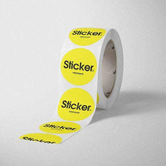 3" Custom Roll Circle Stickers and Labels. Your own design is printed Bulk