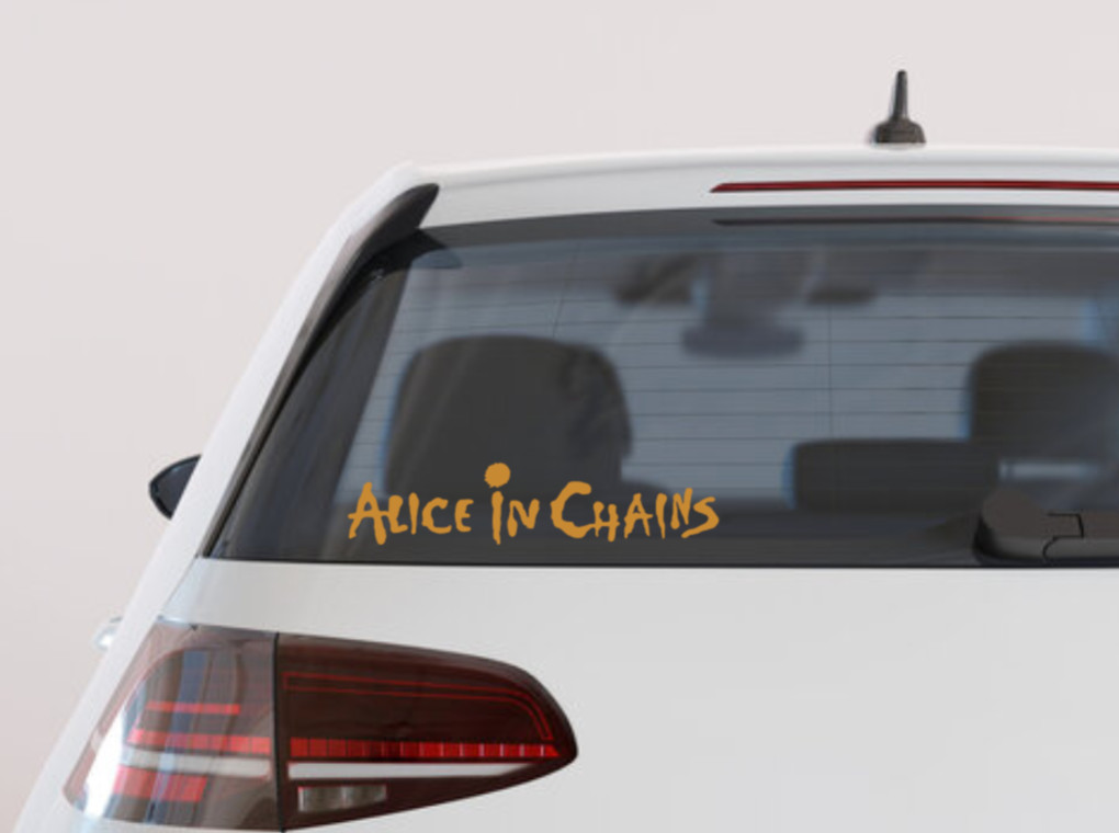 Alice In Chains Car Decal Vinyl Band Logo Bumper Glossy Sticker Grunge Rock Alt