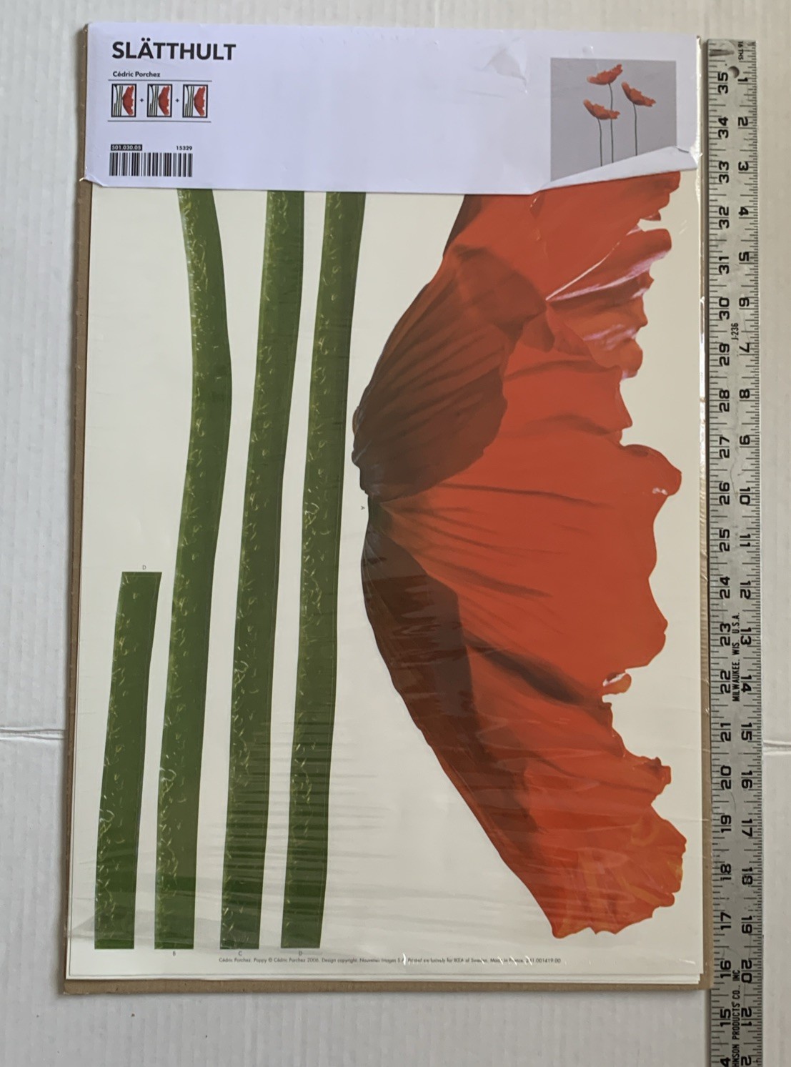 IKEA SLATTHULT 2006 Cedric Porchez Floral Flower Wall Decal Set 501.030.05