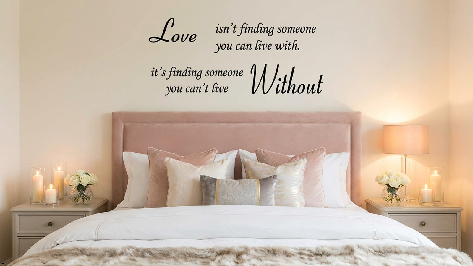 Love Without Quote Sticker Vinyl Wall Art Inspirational Saying Home Decor Decal