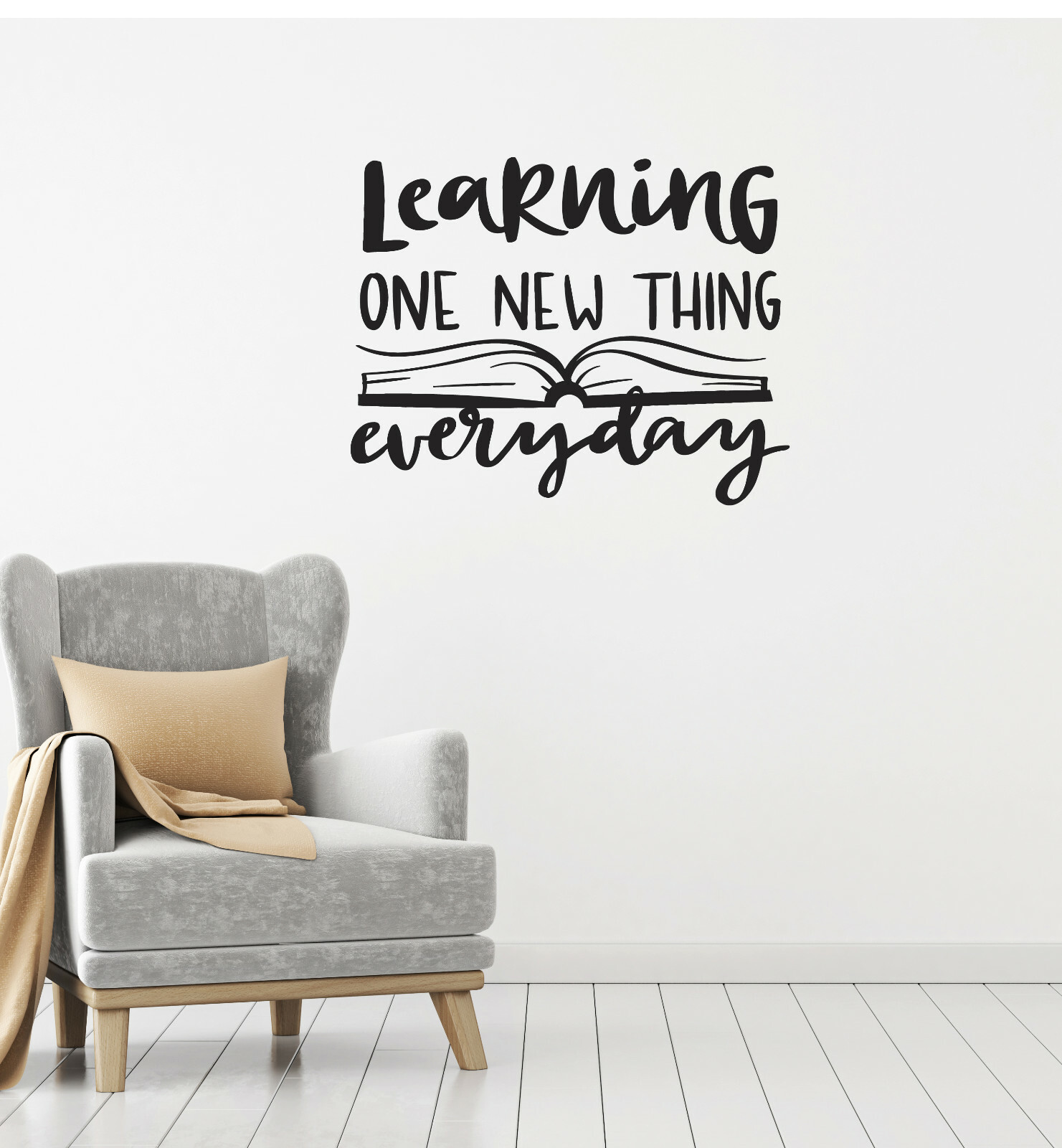 Vinyl Wall Decal Learning Quote Book School Classroom Study Stickers (ig5476)