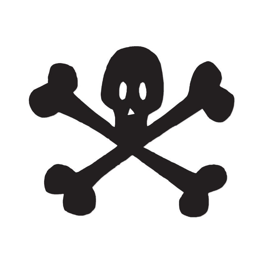Skull Crossbones – Vinyl Decal Sticker – Multiple Color & Sizes – ebn635